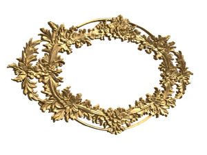 Plaster decorative frame ornament 22 3D Model