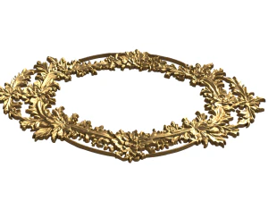 Plaster decorative frame ornament 22 3D Model