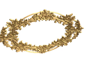 Plaster decorative frame ornament 22 3D Model