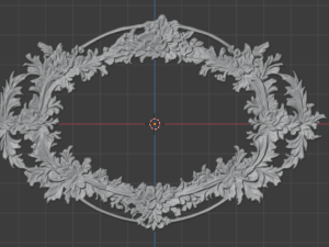 Plaster decorative frame ornament 22 3D-Modell