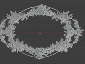 Plaster decorative frame ornament 22 3D Model