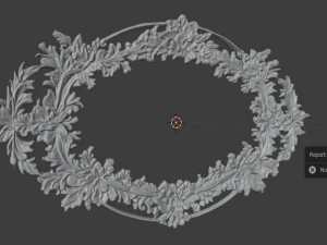 Plaster decorative frame ornament 22 3D Model