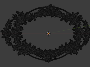 Plaster decorative frame ornament 22 3D-Modell