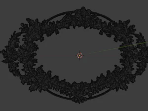 Plaster decorative frame ornament 22 3D Model