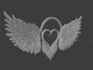Wings Printable carved decor 18 3D 모델