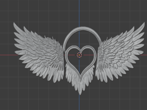 Wings Printable carved decor 18 3D 모델