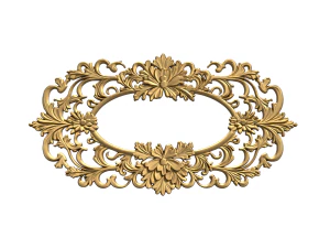 Plaster decorative frame ornament 23 3D Model