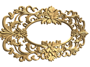 Plaster decorative frame ornament 23 3D-Modell