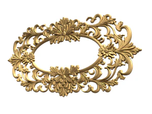 Plaster decorative frame ornament 23 3D Model