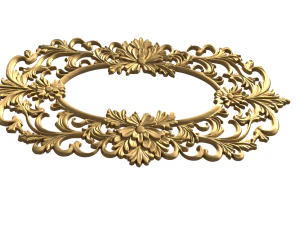 Plaster decorative frame ornament 23 3D Model