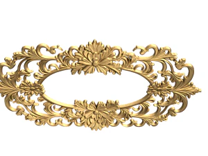 Plaster decorative frame ornament 23 3D Model