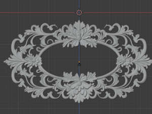 Plaster decorative frame ornament 23 3D-Modell