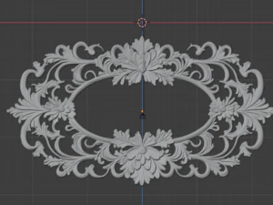 Plaster decorative frame ornament 23 3D Model