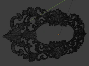 Plaster decorative frame ornament 23 3D Model