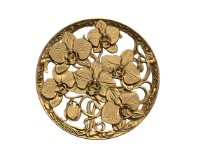 Classic circular carved decor ornament 10 3D 모델