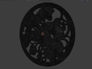 Classic circular carved decor ornament 10 Modello 3D