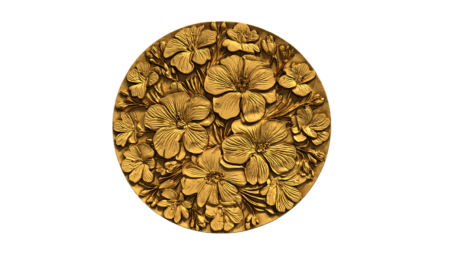 Classic circular carved decor ornament 11 3D Model .c4d .max .obj .3ds .fbx .stl .blend 