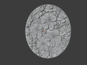 Classic circular carved decor ornament 11 Modello 3D