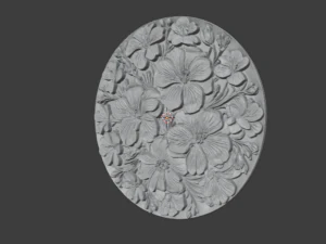 Classic circular carved decor ornament 11 3D Model