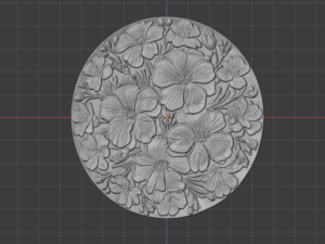 Classic circular carved decor ornament 11 Modello 3D