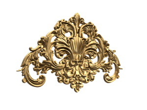 Classic carved decor ornament 475 Modello 3D