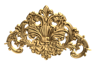 Classic carved decor ornament 475 Modello 3D