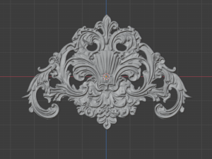 Classic carved decor ornament 475 Modello 3D