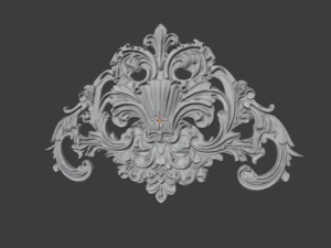 Classic carved decor ornament 475 Modello 3D