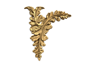 Classic corner angle carved decor ornament 475 3D Модель
