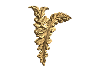Classic corner angle carved decor ornament 475 Modello 3D