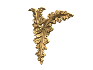 Classic corner angle carved decor ornament 475 Modello 3D