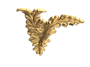 Classic corner angle carved decor ornament 475 Modello 3D