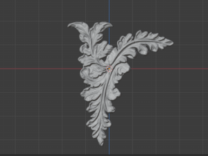 Classic corner angle carved decor ornament 475 Modello 3D