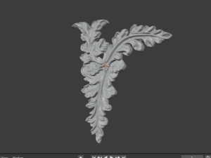 Classic corner angle carved decor ornament 475 Modello 3D