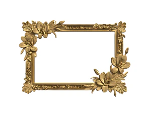 Geschnitztes Rahmendekor 01 3D Modell