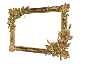 Carved frame decor 01 Modelo 3D