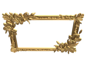 Carved frame decor 01 3D Model