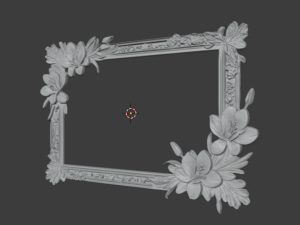 Carved frame decor 01 Modelo 3D