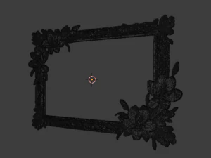 Carved frame decor 01 3D Model