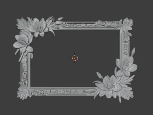 Carved frame decor 01 3D Model