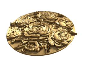 Classic circular carved decor ornament 12 Modelo 3D