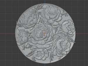 Classic circular carved decor ornament 12 Modelo 3D