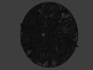 Classic circular carved decor ornament 12 3D Model