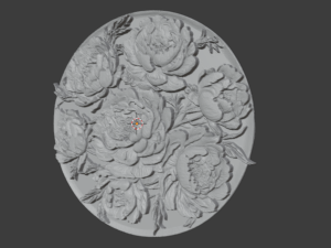 Classic circular carved decor ornament 12 Modelo 3D