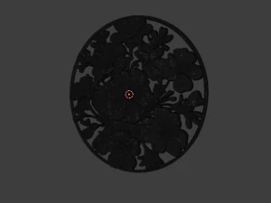 Classic circular carved decor ornament 13 3D Model