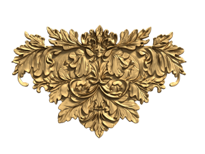 Classic carved decor ornament 476 3Dモデル