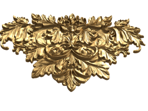 Classic carved decor ornament 476 Modello 3D
