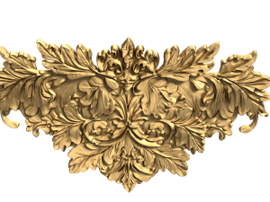 Classic carved decor ornament 476 Modello 3D