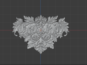 Classic carved decor ornament 476 Modello 3D