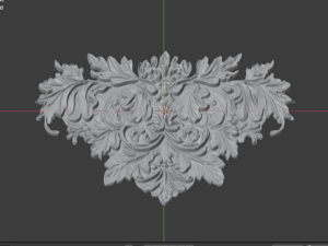 Classic carved decor ornament 476 Modello 3D